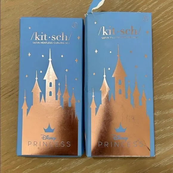 KITSCH BUNDLE DISNEY  Curling Rods & scrunchies + 2 7” pillow scrunchies, NWT - Picture 5 of 8